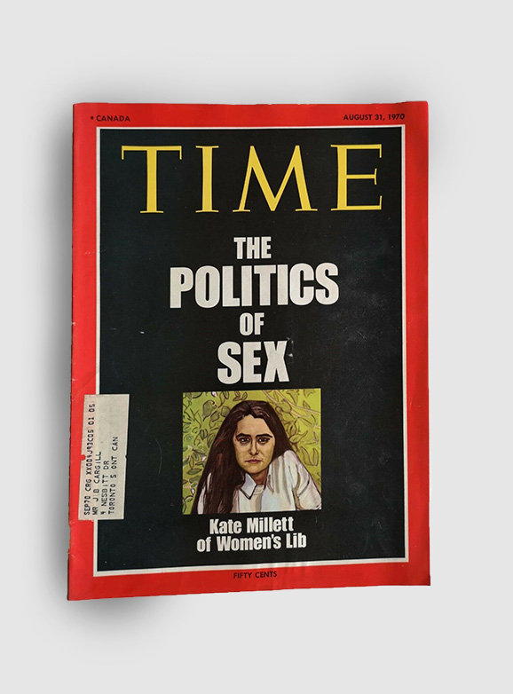 Capa Revista Time de 1970 - The Politics of Sex - Kate Millet of Women's Lib 