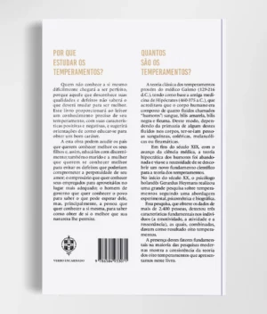 Capa Verso Livro - Os 8 Temperamentos - O Conhecimento de si Mesmo